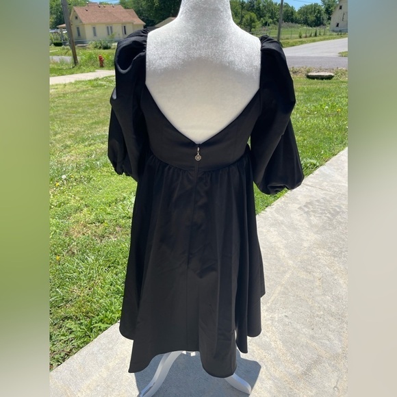 🆕 KATE SPADE NEW YORK
Beau Twill Mini Babydoll Grunge Goth dress Black Size 4 - Picture 3 of 9